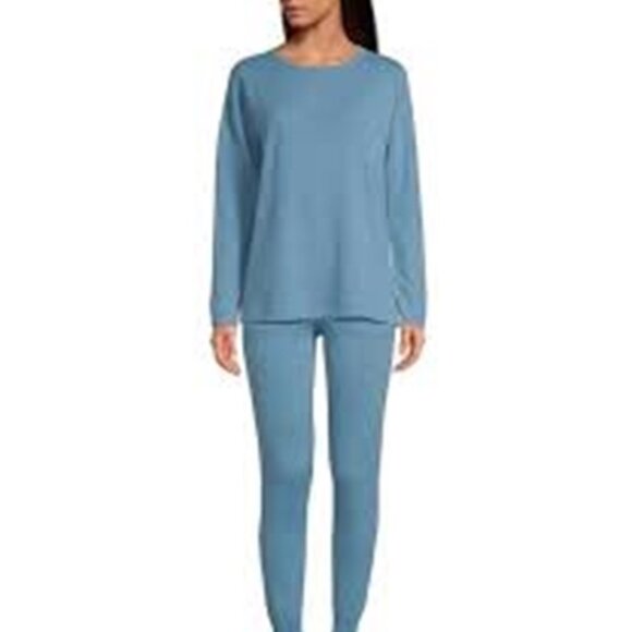 NWT Van Winkle & CO. Luxury Cashmere Ocean Oversized Coordinating Lounge Top - Picture 2 of 3